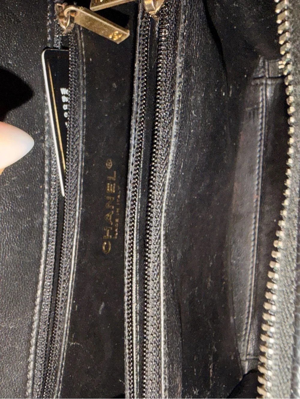 CHANEL Black Quilted Vanity-Style Top Handle Bag